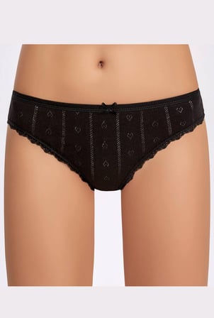 Jakarlı ( Transferli Ribana ) Kadın Bikini Külot   10 Adet