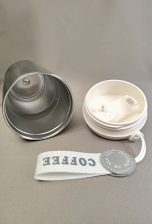 316 L Silver 420 ml Kahve El Termos Mug cin486slv