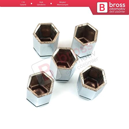 Opel Astra G H Corsa C D E Meriva A B Vectra C Zafira A İçin 5 Adet Krom Renk Bijon Kapağı 32 mm