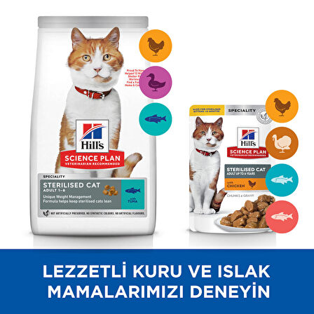 Hill's Sterilised Kısırlaştırılmış Ton Balıklı Kedi Maması 15 Kg