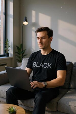 Erkek Slim Fit Bisiklet Yaka T-shirt