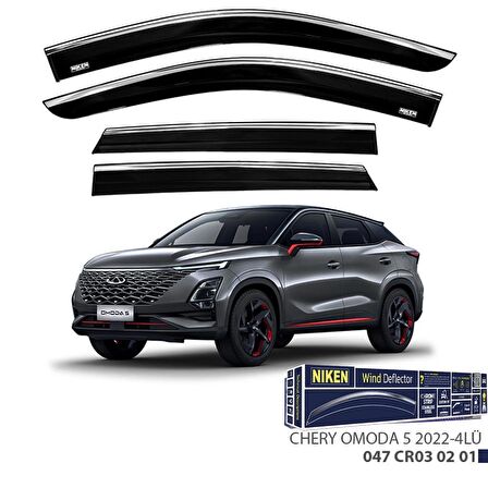 Chery Omoda 5 Niken Kromlu Cam Rüzgarlığı 4lü Set 2022 ve Üstü