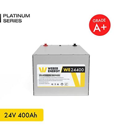 24V 400Ah LiFePO4 Platinum Series Bluetooth'lu Lityum Demir Fosfat Akü 