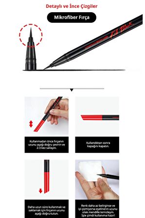 Sünger Uçlu, Suya Dayanıklı Kalem Eyeliner Clio Superproof Pen Liner Kill Brown (03 Cacao Brown)