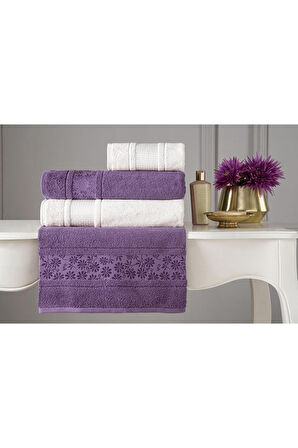 Özdilek Blossom Best Set Hamam Seti Mürdüm - Krem 0850