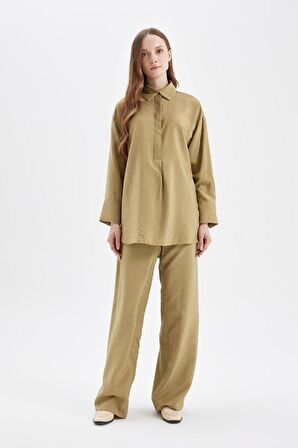 DeFacto Relax Fit Uzun Kollu Gömlek Tunik D2609AX24AUKH176