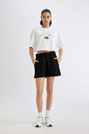 DeFactoFit Oversize Geniş Kalıp Sporcu Şort B8975AX24SMBK81