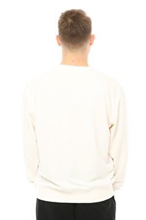 defy's Erkek Oversize Sweat Etiket Detaylı Ekru