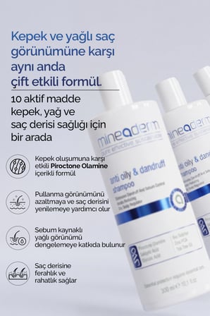 MINEADERM ANTI OILY & DANDRUFF SHAMPOO 300 ML 50679
