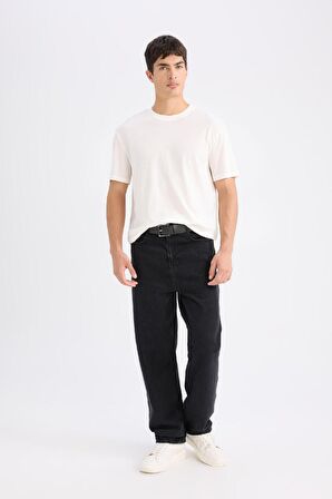 DeFacto New Regular Fit Bisiklet Yaka Basic Düz %100 Pamuk Kısa Kollu Tişört V7699AZ25SPWT32