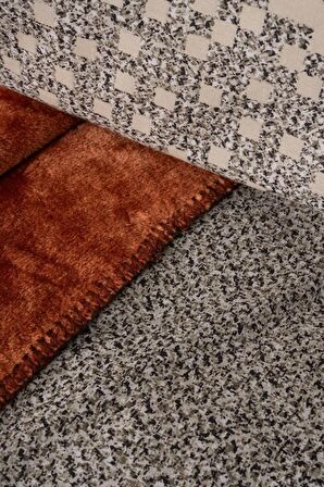 Cotton Box Oyster Çift Kişilik Battaniyeli Nevresim Takımı Tarçın