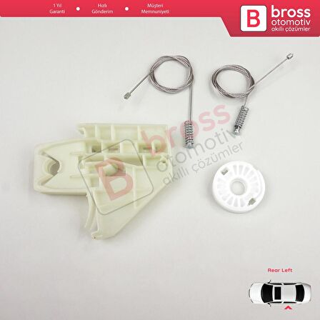 Skoda Octavia MK2 A5 1Z 2004-2013 4/5-Kapı 1Z0839655 İçin Elektrikli Arka Sol Cam Kriko Tamir Seti