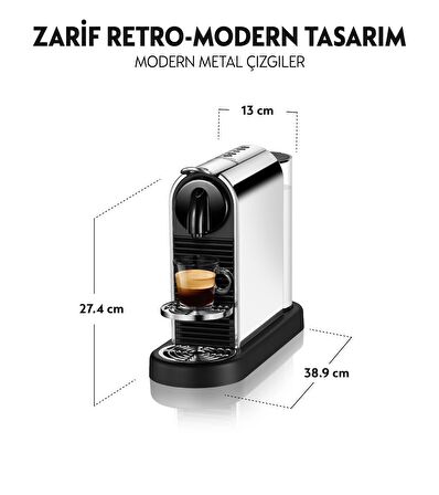 Nespresso D 140 Citiz Platinum,Paslanmaz Çelik 