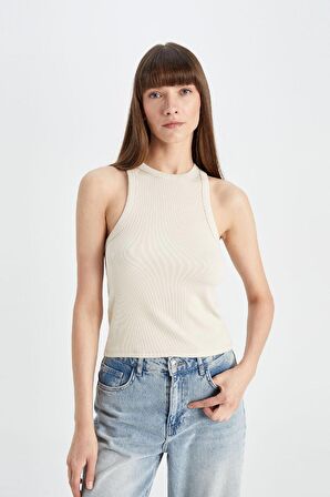 Slim Fit Halter Yaka Fitilli Kaşkorse Atlet