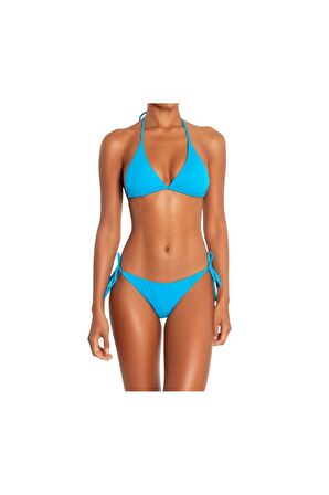 Turkuaz Kalın İp Bağcıklı Bikini Altı