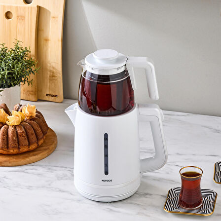 Karaca Tea Grande Xl Çay Makinesi Pearl Whıte