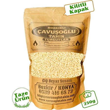 Çavuşoğlu Beyaz Çiğ Kavrulmamış Susam 250g