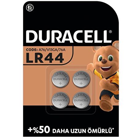 Duracell Lityum Düğme Pil 3 V 4 Lü Lr44