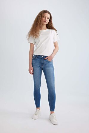 DeFacto Rebeca Skinny Fit Normal Bel Dar Paça Uzun Jean Pantolon B6506AX24SPNM28