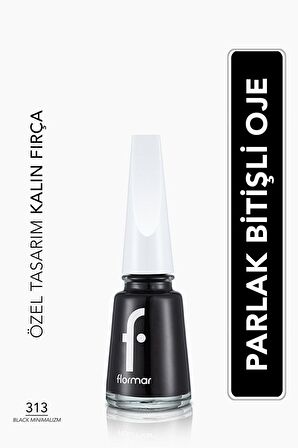 Flormar Klasik Parlak Bitişli Yüksek Pigmentli Oje -nail Enamel- 313 Black Mınımalısm New- 8682536035873