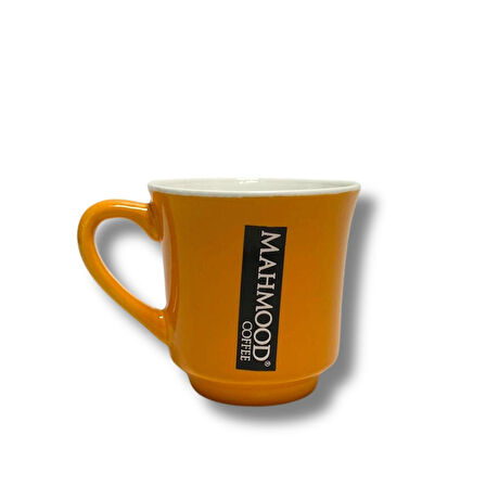 Mahmood Coffee Mottolu Turuncu Porselen Kupa 300 ml