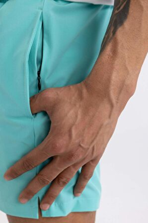 DeFactoFit Sporcu Baskılı Esnek Dokulu Kısa Boy Deniz Şortu B5952AX24HSTR104
