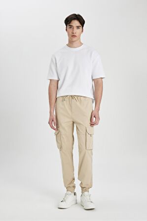 DeFacto Regular Kargo Jogger Kargo Cepli Gabardin Pantolon B6146AX24SPBG732