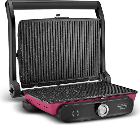 Karaca Gastro Grill Glass Premium 2400w Tost Makinesi Viva Magenta
