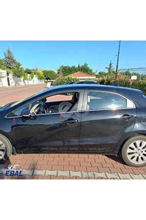 Kia Rio HB Krom Cam Çıtası 6 prç 2011-2014 P. Çelik