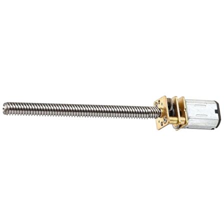 N20 6V DC 500 RPM M3x55 mm Mikro Metal Redüktörlü Uzun Şaftlı Motor