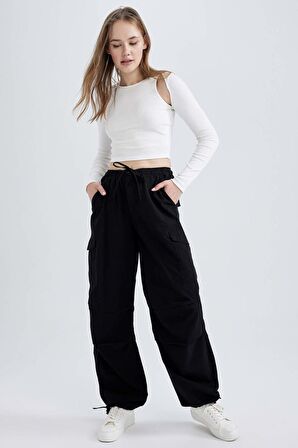 DeFacto Coool Fitted Fitilli Kaşkorse Uzun Kollu Tişört B1239AX23AUWT32