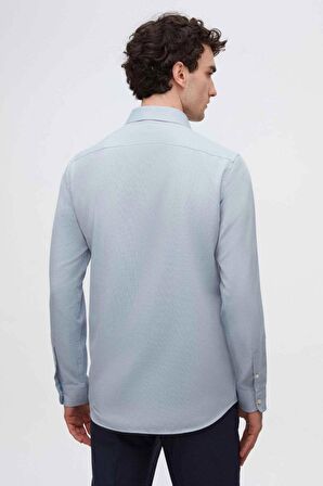 Ds Damat Slim Fit Mavi Italyan Yaka Gömlek 2HF02ORT3185