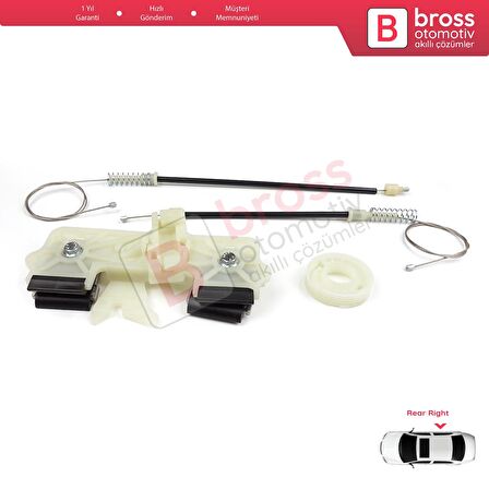 Ford Fiesta MK6 CB1 CCN JA8 JR8 2008-2017 4/5 Kapı İçin Elektrikli Arka Sağ Cam Kriko Tamir Seti