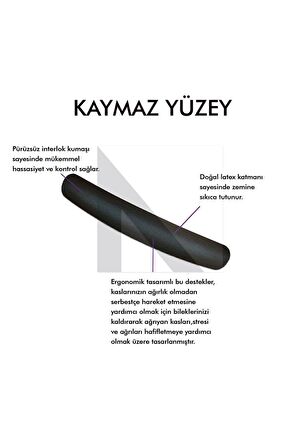 MP03 - Memory Klavye Bilek Destek Pedi | Yumuşak, Ergonomik, Klavye Önü El Bileği Dinlendirme Pedi