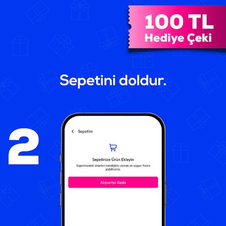 1-7 Eylül'de Geçerli 100 TL Hediye Çeki 
