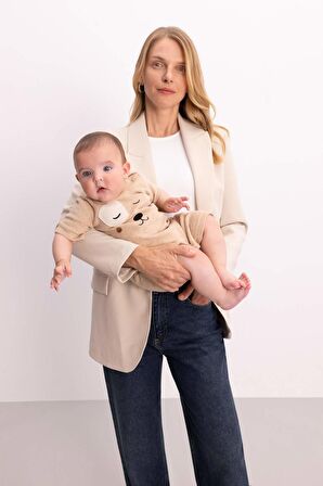 DeFacto Erkek Bebek Yenidoğan Havlu Kumaş Kısa Kollu Tulum C5080A524SMBG626