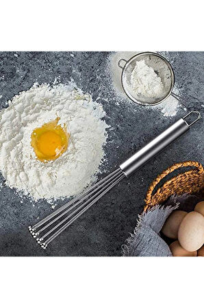 yeni Nesil Paslanmaz Çelik Metal Boncuk Top Uçlu Çırpıcı Sos Karıştırıcı Top Uçlu Yumurta Çırpıcı