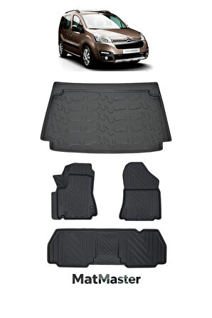 Citroen Berlingo 2018 Model 5D Premium Ekstra Havuzlu Paspas Ve Bagaj Havuzu Set