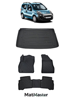 Citroen Nemo 2010 Model 5D Premium Ekstra Havuzlu Paspas Ve Bagaj Havuzu Set