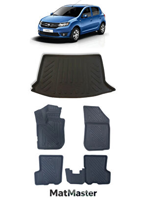 Dacia Sandero 2008 Model 5D Premium Ekstra Havuzlu Paspas Ve Bagaj Havuzu Set