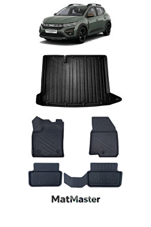 Dacia Sandero 2022 Model 5D Premium Ekstra Havuzlu Paspas Ve Bagaj Havuzu Set