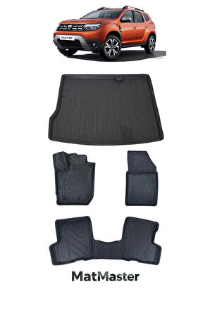 Dacia Duster 4x2 2020 Model 5D Premium Ekstra Havuzlu Paspas Ve Bagaj Havuzu Set