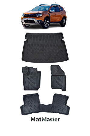 Dacia Duster 4x4 2022 Model 5D Premium Ekstra Havuzlu Paspas Ve Bagaj Havuzu Set