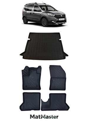 Dacia Dokker 2012 Model 5D Premium Ekstra Havuzlu Paspas Ve Bagaj Havuzu Set