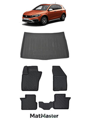 Fiat Egea Cross 2023 Model 5D Premium Ekstra Havuzlu Paspas Ve Bagaj Havuzu Set