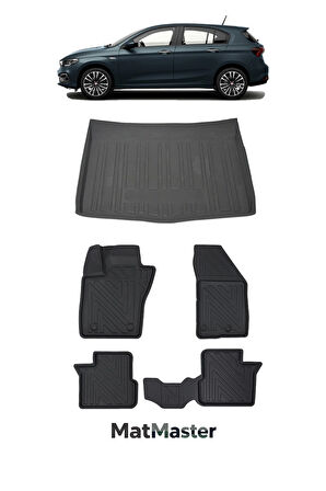 Fiat Egea HB 2018 Model 5D Premium Ekstra Havuzlu Paspas Ve Bagaj Havuzu Set