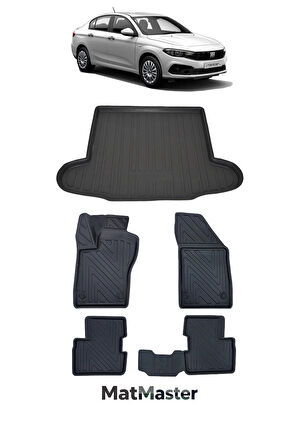Fiat Egea Sedan 2016 Model 5D Premium Ekstra Havuzlu Paspas Ve Bagaj Havuzu Set