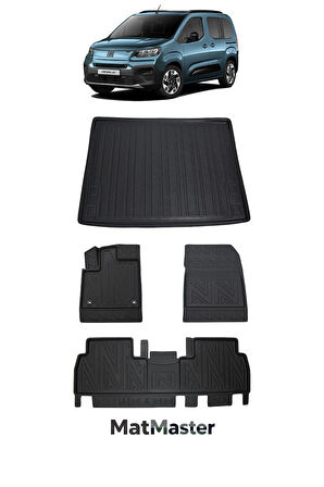 Fiat Doblo 2025 Model 5D Premium Ekstra Havuzlu Paspas Ve Bagaj Havuzu Set