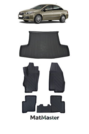 Fiat Linea 2015 Model 5D Premium Ekstra Havuzlu Paspas Ve Bagaj Havuzu Set