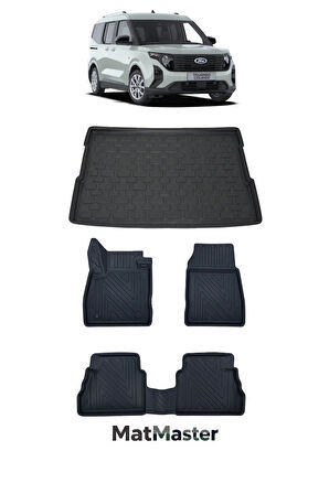Ford Courier 2024 Model 5D Premium Ekstra Havuzlu Paspas Ve Bagaj Havuzu Set